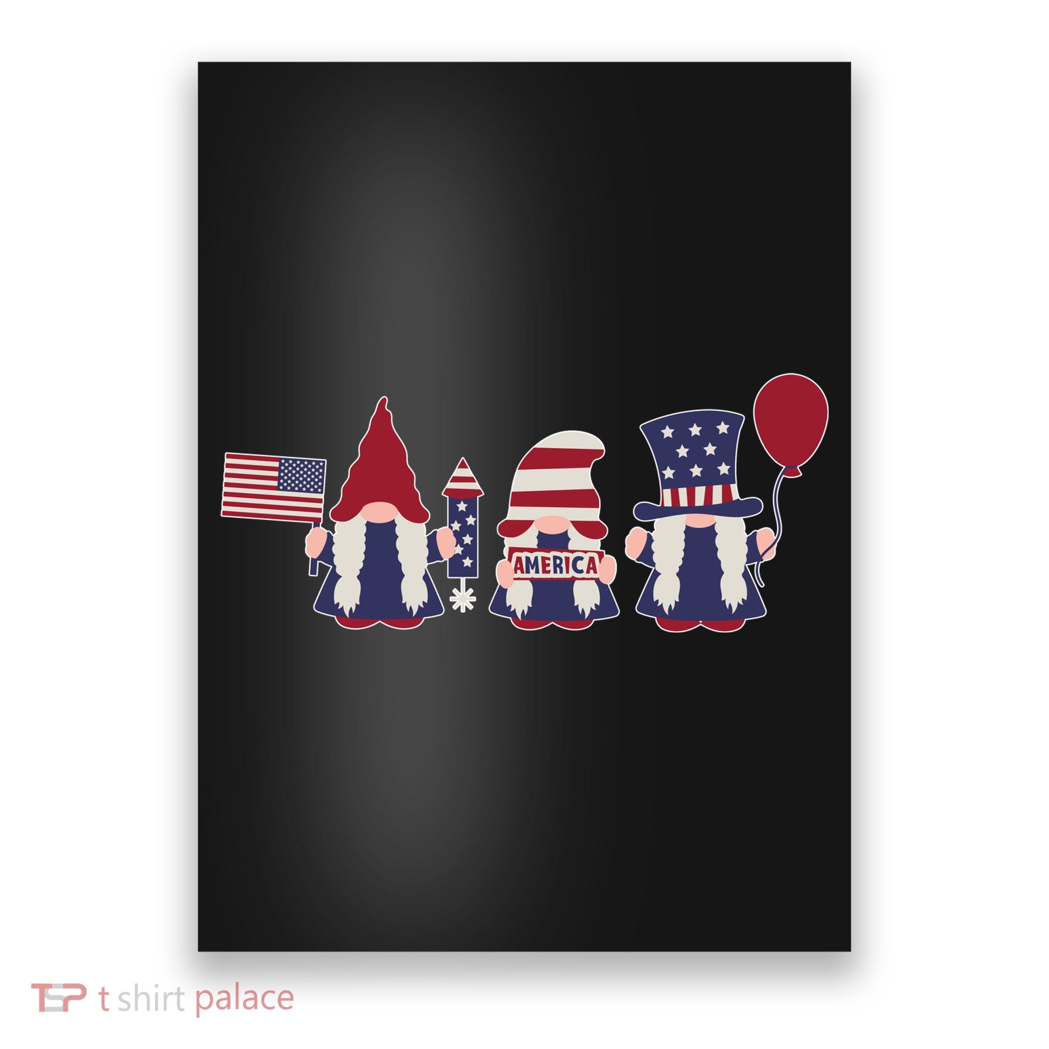 American Lawn Gnomes USA Go America Poster