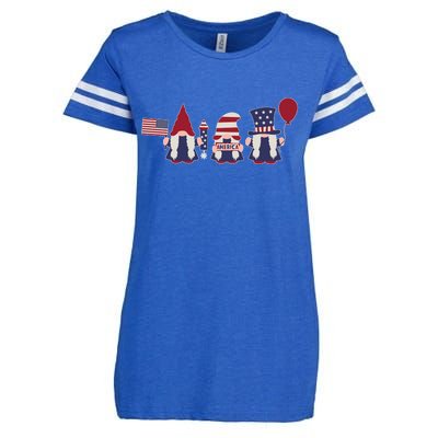 American Lawn Gnomes USA Go America Enza Ladies Jersey Football T-Shirt