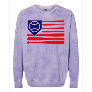 American League Baseball Flag Colorblast Crewneck Sweatshirt