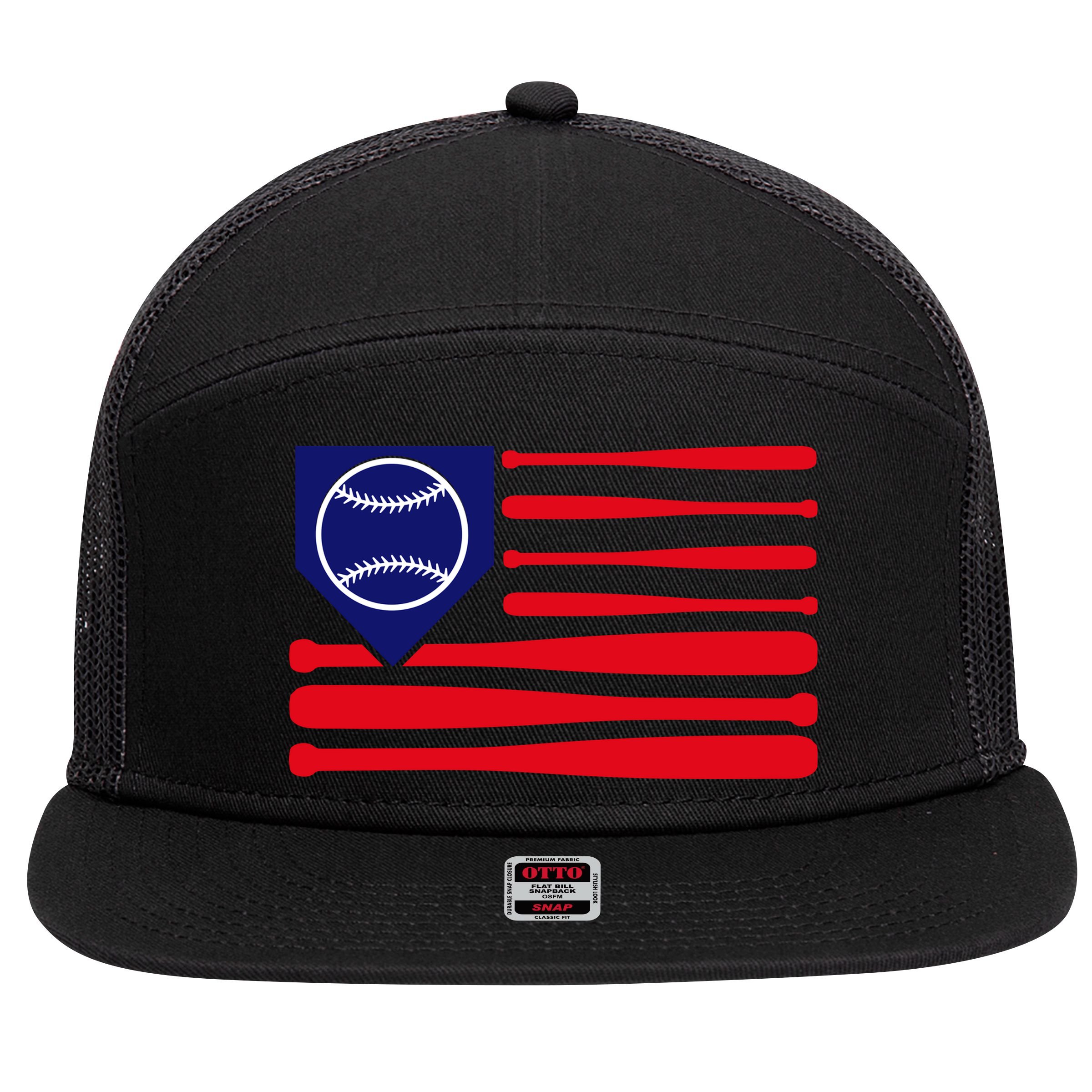 American League Baseball Flag 7 Panel Mesh Trucker Snapback Hat