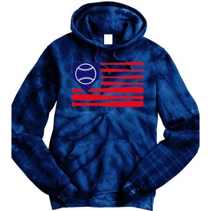 American League Baseball Flag Tie Dye Hoodie