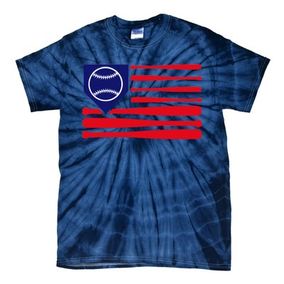 American League Baseball Flag Tie-Dye T-Shirt