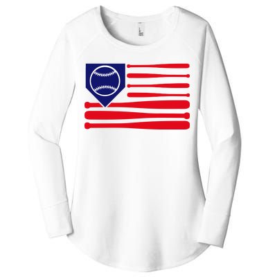 American League Baseball Flag Women's Perfect Tri Tunic Long Sleeve Shirt