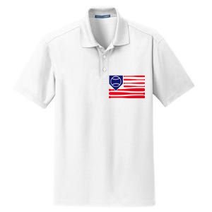 American League Baseball Flag Dry Zone Grid Polo