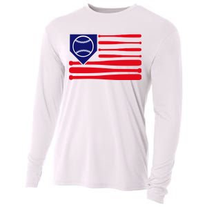 American League Baseball Flag Cooling Performance Long Sleeve Crew