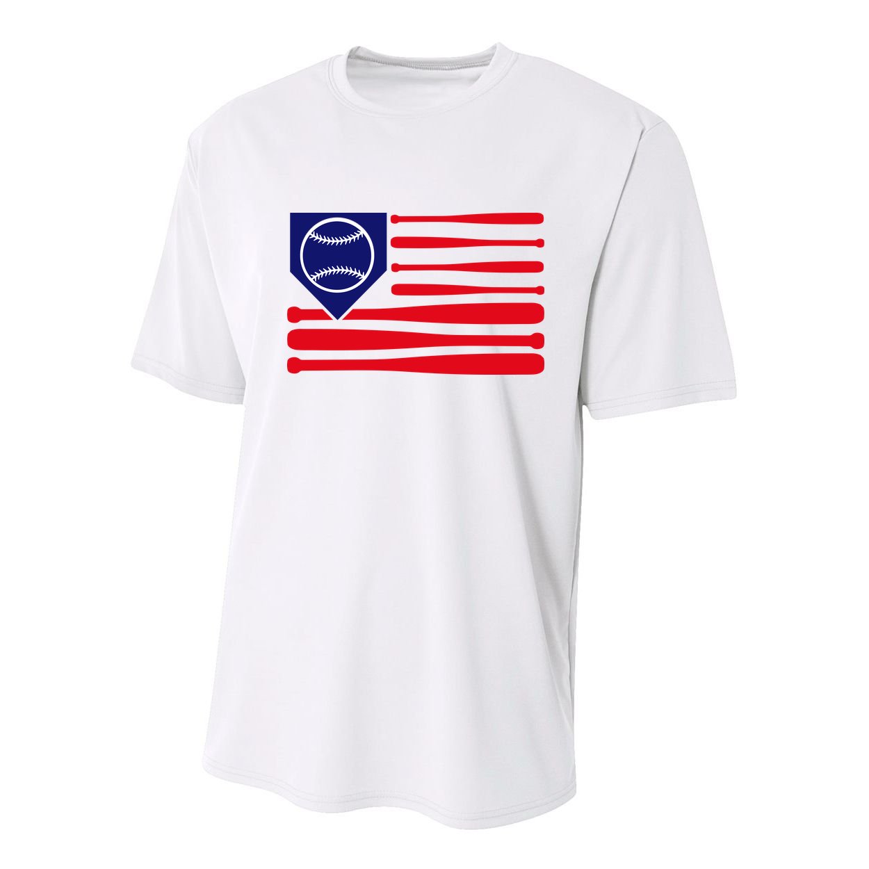 American League Baseball Flag Youth Performance Sprint T-Shirt