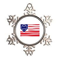 American League Baseball Flag Metallic Star Ornament