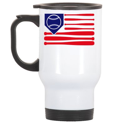 American League Baseball Flag Stainless Steel Travel Mug