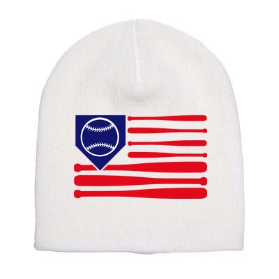 American League Baseball Flag Short Acrylic Beanie