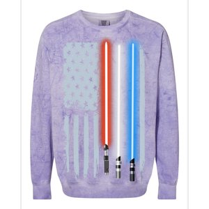 American Lightsaber Flag Colorblast Crewneck Sweatshirt