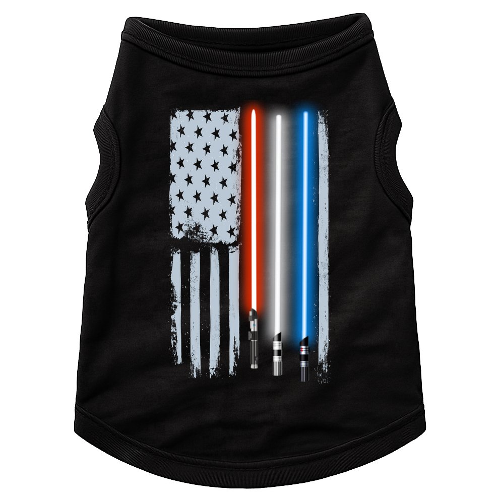 American Lightsaber Flag Doggie Tank