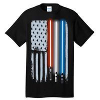 American Lightsaber Flag Tall T-Shirt