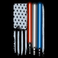 American Lightsaber Flag Sustainable Bucket Hat