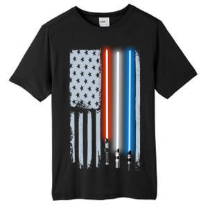 American Lightsaber Flag Tall Fusion ChromaSoft Performance T-Shirt