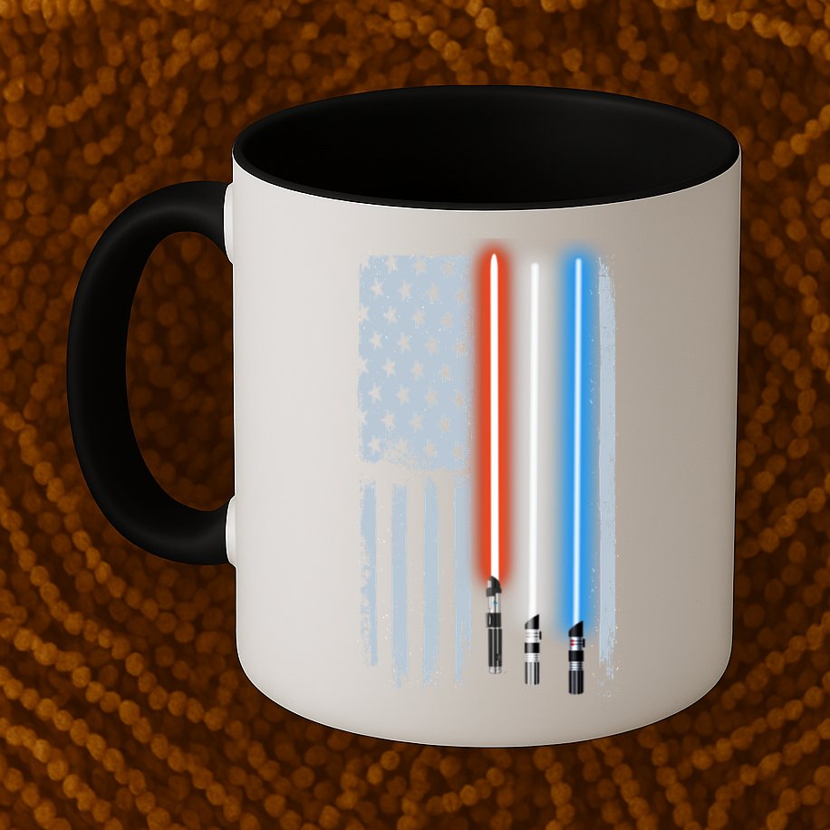American Lightsaber Flag Mug
