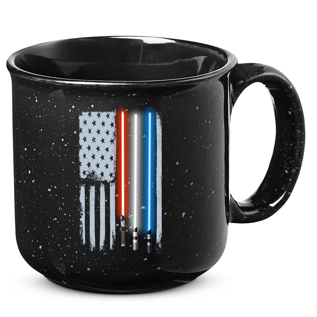 American Lightsaber Flag 15oz Campfire Ceramic Mug
