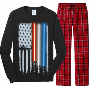 American Lightsaber Flag Long Sleeve Pajama Set