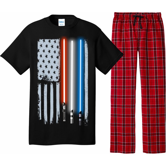 American Lightsaber Flag Pajama Set