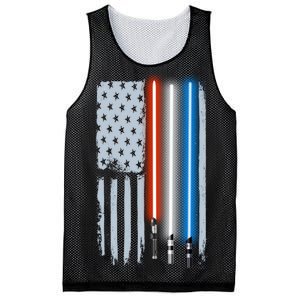 American Lightsaber Flag Mesh Reversible Basketball Jersey Tank