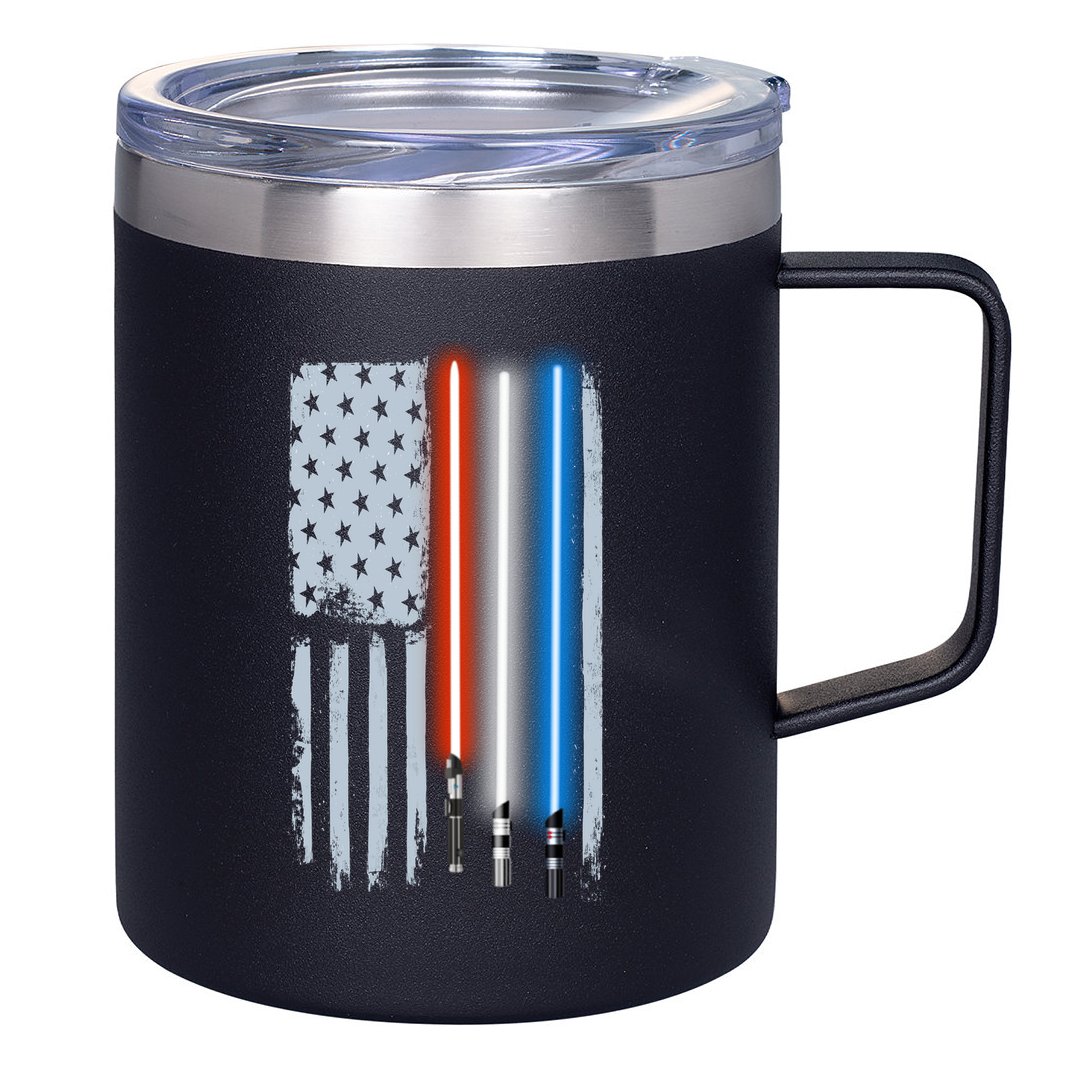 American Lightsaber Flag 12oz Stainless Steel Coffee Mug