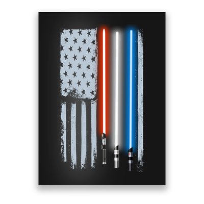 American Lightsaber Flag Poster