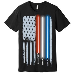 American Lightsaber Flag Premium T-Shirt