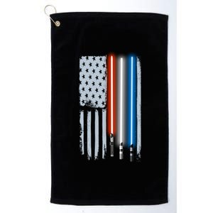 American Lightsaber Flag Platinum Collection Golf Towel