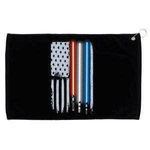 American Lightsaber Flag Grommeted Golf Towel