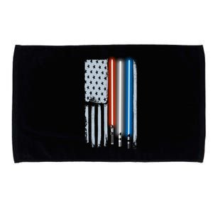 American Lightsaber Flag Microfiber Hand Towel