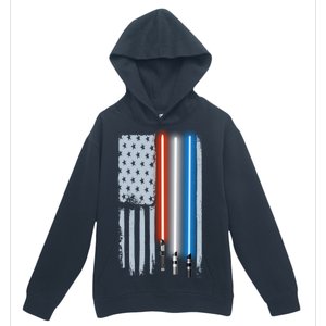 American Lightsaber Flag Urban Pullover Hoodie