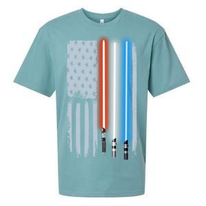 American Lightsaber Flag Sueded Cloud Jersey T-Shirt