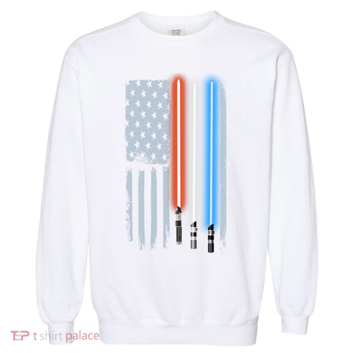 American Lightsaber Flag Garment-Dyed Sweatshirt