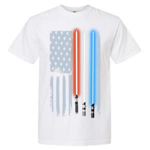 American Lightsaber Flag Garment-Dyed Heavyweight T-Shirt