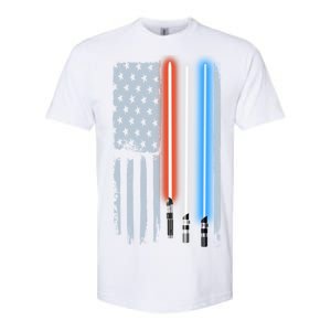 American Lightsaber Flag Softstyle CVC T-Shirt