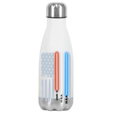 American Lightsaber Flag Stainless Steel Insulated Water Bottle