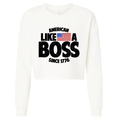 American Like A Boss Since 1776 Cropped Pullover Crew