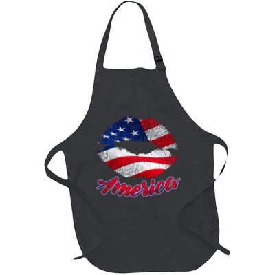 American Lips Full-Length Apron With Pockets