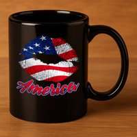 American Lips 11oz C Handle Ceramic Mug