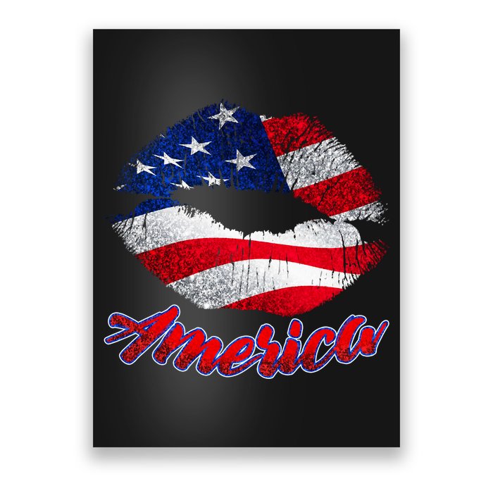 American Lips Poster