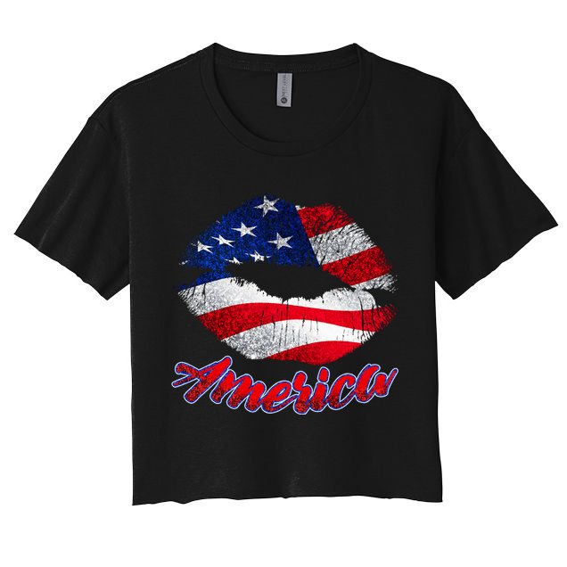 American Lips Crop Top