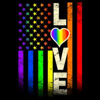 American Love Gay Pride Rainbow Flag Impact Tech Backpack