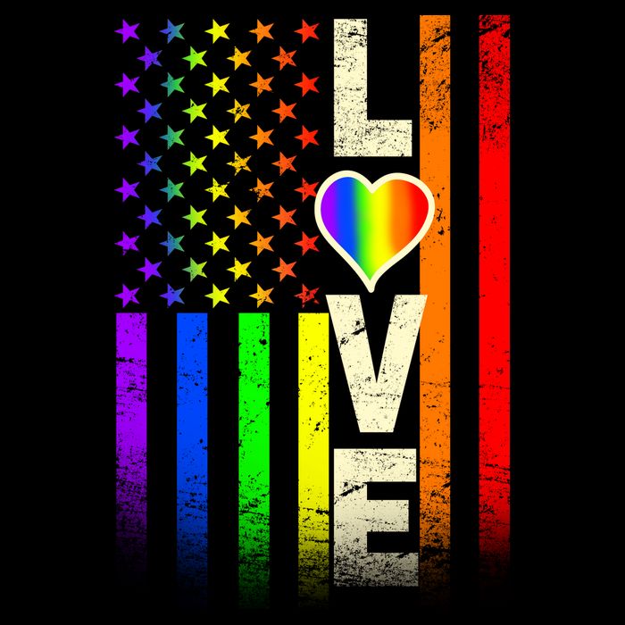 American Love Gay Pride Rainbow Flag Impact Tech Backpack