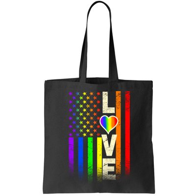 American Love Gay Pride Rainbow Flag Bag
