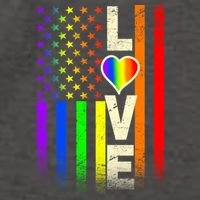American Love Gay Pride Rainbow Flag Vector Backpack