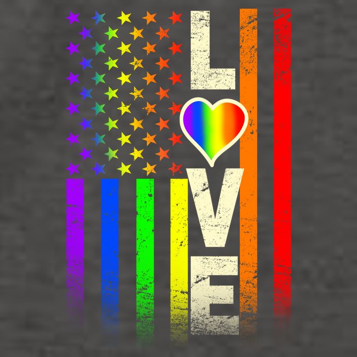American Love Gay Pride Rainbow Flag Vector Backpack