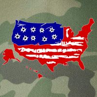 American Map With Bullet Holes 2nd Amendment Legacy Tie Dye Trucker Hat