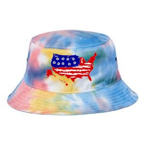 American Map With Bullet Holes 2nd Amendment Tie Dye Newport Bucket Hat