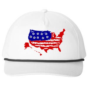 American Map With Bullet Holes 2nd Amendment Snapback Five-Panel Rope Hat