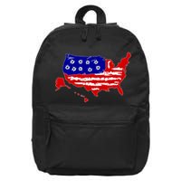 American Map With Bullet Holes 2nd Amendment 16 in Basic Backpack