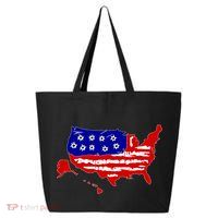 American Map With Bullet Holes 2nd Amendment 25L Jumbo Tote